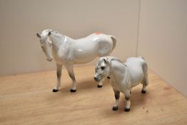 A Royal Doulton bone china horse study 'Mare-facing left' dapple grey, designed by Arthur Gredington