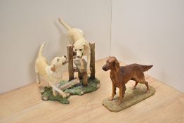 A Border Fine Arts red setter study, modelled standing on a canted rectangular base, and sold