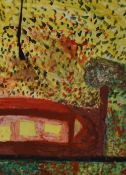 A portfolio of artwork, including amateur paintings and drawings