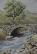 *Local Interest - Thomas Whitaker (20th Century, British), watercolour, 'Pack Horse Bridge at