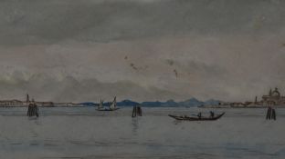 Sir Muirhead Bone HRWS (1876-1953, British), watercolour, 'Off Venice', signed to the lower left,