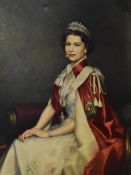 After Leonard Monro Boden (1911-1999, British), coloured prints, Her Majesty Queen Elizabeth II on