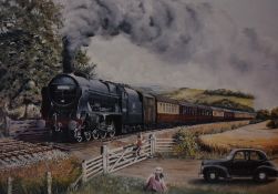 20th Century School, coloured prints, 'The Black Watch', 'On The Sea Wall', 'Country Connection' (