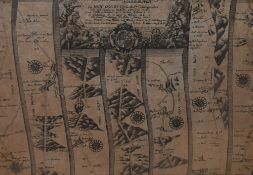After John Cary (1754-1835, British), hand coloured map, 'Westmoreland', framed, mounted, and