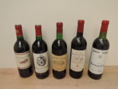 Five bottles of Red Wine, 1975 Chateau Da Vaure Bordeaux Superieur, 73cl, no strength stated,