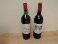 Two bottles of Red Wine, 1974 Chateau Lynch Bages, Grand Cru Classe, Pauillac Medoc, 73cl no