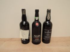 Three bottles of Vintage Port, 1981 Taylors 20% vol, 70cl, 1983 Feuerheerd 20% vol 75cl and 1978