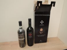 A Two Bottle set of La Croce Malta Red Wine, 12% vol, 75cl, in card box