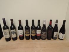 Ten bottles of Red Wine, 2009 Senor Del Castillo Gran Reserva 13% vol x2, 2016 La Marouette Merlot