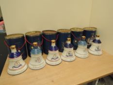 Six Wade Royal Decanters containing Bells Old Scotch Whisky, 1988 Birth of Princess Beatrice x2,