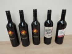 Five bottles of Red Wine, 2018 Golden Grape Estate Kangaroo Point Cabernet Merlot, 13.5% vol x3,