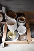 A carton of assorted plant pots and planters etc.