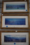 After Graham Catherall (Photographer, Welsh), three photographic prints of countryside and coastal
