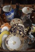 A large Wedgwood Bicentenary Celebration 'Cornucopia' trinket dish, a Wedgwood 'Florentine' ash