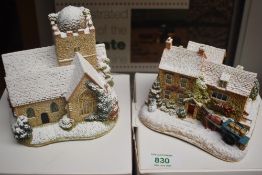 Two boxed illuminated Lilliput Lane Cottages, The Trout Inn at Lechlade and Sing a Song of