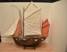 A vintage scale model of a Clipper Ship 'Thonier'.