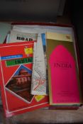 A collection of maps, including map of the Western Railway, road map of India and other Indian