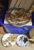 Sixteen assorted display plates including four large Wedwood Bradex Limited 'Four Seasons' limited