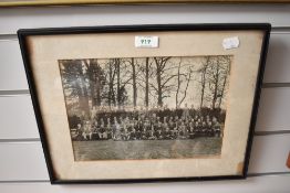 A 1930's framed photograph of Pharmacy students.