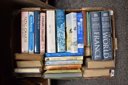 A mixed selection of books from all genres including Robert Parker-The Wine Buyers Guide Vol 1/2,