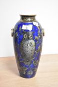 An attractive William Larcombe period Derby porcelain vase, of ovoid form with short flared neck and