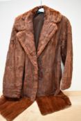 A vintage red squirrel fur coat.