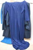 A selection of vintage ladies clothing, including teal wool 'Sally B' dress, Laura Ashley suit and