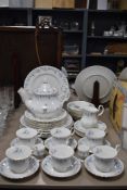 A Royal Albert 'Memory Lane' part dinner/tea service including teapot, milk jug, dinner plates and