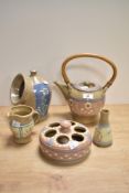A small selection of decorative Aysgarth Pottery (North Yorkshire) slip ware pottery, to include