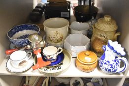 A selection of mixed ceramics, including two Royal Worcester Evesham section dishes, Wedgwood Ferra