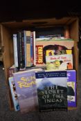 A carton of assorted South American themed books including William Sullivan-The Secret of the
