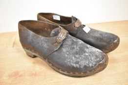 A pair of ladies hobnail shoes, approximately size 6/7.