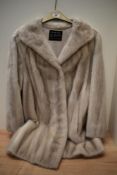 A vintage silver mink jacket, having Koe-Bel furs Southport label.