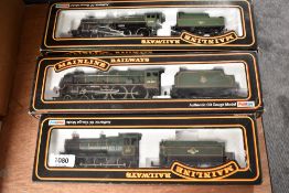 Three Mainline 00 gauge Loco & Tenders, 37-053 4-6-0 Class 4 75001, 37-057 4-6-0 Royal Scot 46100