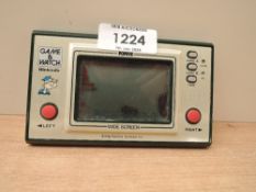 A Nintendo 1981 Game & Watch Popeye Wide Screen electronic game, model no PP-23, owner name