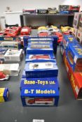 Sixteen Base Toys 1:76 scale Die-casts including Wagon & Trailer x2, Forklifts, Vans etc, all boxed