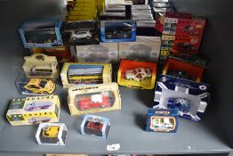 A shelf of moderrn Die-casts including Corgi 35 Honda Prelude and 276 Triumph Acclaim, Matchbox MB59