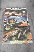 Two Scalextric Sets, C741 Formula One and C861 Daytona 24hr along with a Scalextric C221 Accessory