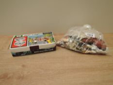 A Britains 4370 Zoo Cages Set in original box along with a collection of Britains and similar Farm