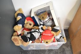 A collectuon of modern Grand Prix and Motor Racing Teddy Bears, all collected from visits to the