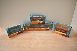 Four Corgi Manchester 2002 Commonwealth Games Die-casts, CC25208 Open Top Tram, CC82306