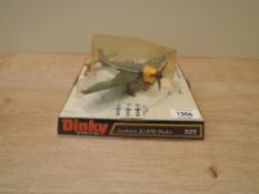A Dinky die-cast, 721 Junkers JU 87B Stuka with cap firing bomb present, with some spare