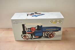 A Mamod Live Steam SW1 Steam Wagon, blue, white & red, in original box with inner packaging, appears