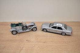 Two Franklin Mint 1:18 scale Die-casts, Rolls-Royce Silver Seraph and 1907 Rolls-Royce The Silver