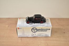 A Lansdowne Models (Brooklin Models) 1:43 scale white metal model, LDM 74a 1937 Riley 12/4