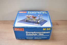 A Wilesco M56 Steam Workshop, Pillar Drill, Sharpening Stones and Circular Saw, in original box,