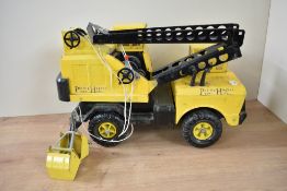 A Tonka pressed steel Phillip Hughes Plant Hire Crane