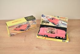 A Dinky Die-cast, 100 Lady Penelope's Fab 1, both characters present, rockets missing, on card