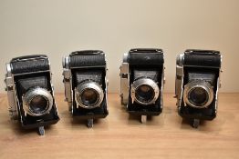 Four Franka Solida III folding cameras. Three with Schnieder- Kreuznach Radionar 1:2,9 80mm lens and