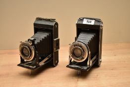 Two Kodak Vollenda 620 folding cameras one with Anastigmat 1:4,5 10.5cm lens and the other with